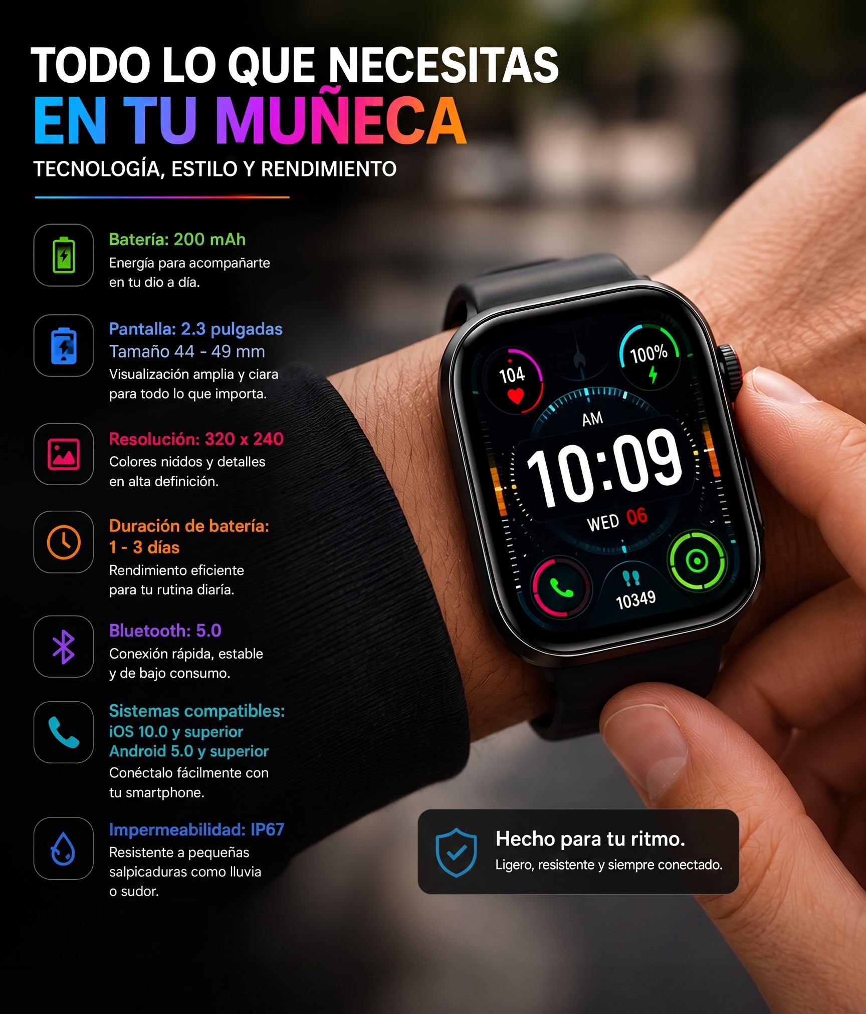 Smartwatch S10 Ultra2 - 7 Manillas